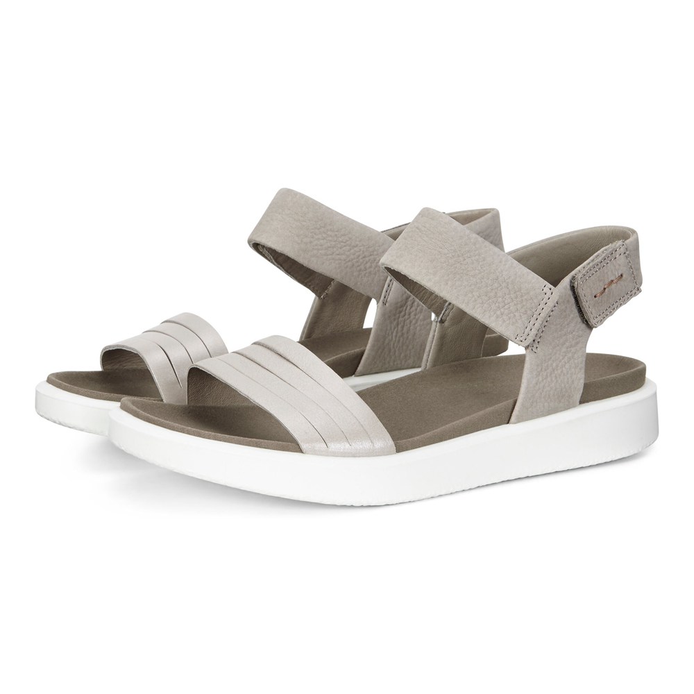 ECCO Womens Sandals Grey - Flowt Flat - MZW-450987